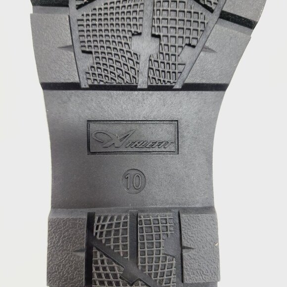 Womens athlefit Wedge Ankle Booties Size 10 Black Faux Leather - Picture 2 of 14